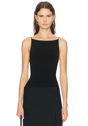 St. Agni Square Neck Top in Black - Black. Size L (also in ).