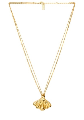 Chloe Seashell Necklace in Gold & Silver - Metallic Gold. Size all.