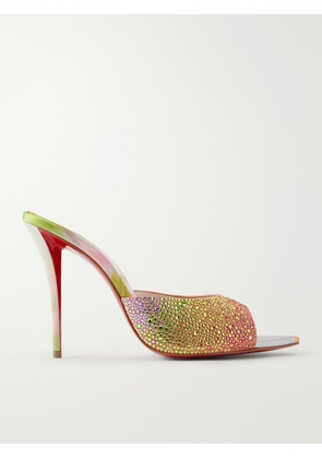 Christian Louboutin - Miss Z 100 Crystal-embellished Satin Mules - Multi - IT36,IT36.5,IT37,IT37.5,IT38,IT38.5,IT39,IT39.5,IT40,IT40.5,IT41,IT41.5,IT42