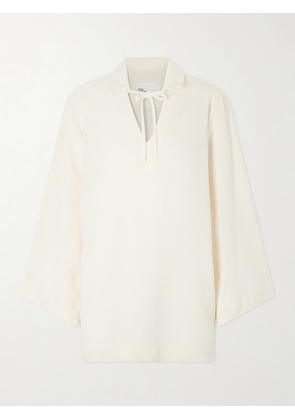 Lisa Marie Fernandez - Tie-detailed Woven Tunic - White - 1,2,3,4