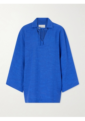 Lisa Marie Fernandez - Tie-detailed Woven Tunic - Blue - 1,2,3,4