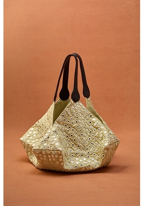 CHAN LUU for FWRD Mirror Lantern Bag in Translucent Green - Green. Size all.