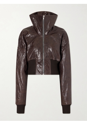 Rick Owens - Dracuflight Textured-leather Jacket - Brown - IT38,IT40,IT42,IT44,IT46,IT48