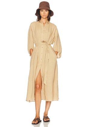 TWP Poet Sleeve Maxi Dress in Candied Ginger - Tan. Size M (also in S, L).
