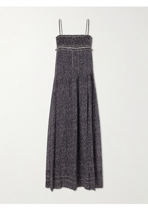 Marant Étoile - Demy Printed Cotton Midi Dress - Black - FR 34,FR 36,FR 38,FR 40,FR 42,FR 44