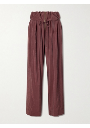 Chloé - Silk-blend Wide-leg Pants - Purple - FR 34,FR 36,FR 38,FR 40,FR 42,FR 44