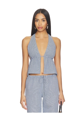 MORE TO COME Ruthie Halter Top in Blue. Size XS. Also in XXS, S, M, L, XL.