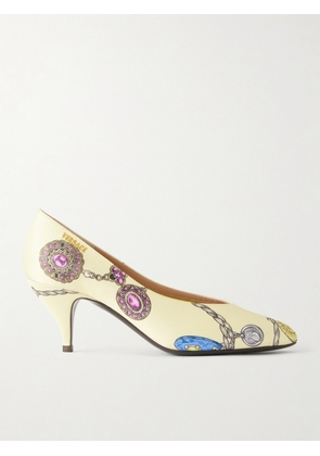 Versace - Tina Printed Satin Pumps - Multi - IT36,IT36.5,IT37,IT37.5,IT38,IT39,IT39.5,IT40,IT40.5,IT41