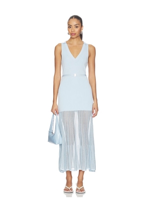 Karina Grimaldi Orla Knit Maxi Dress in Baby Blue. Size S. Also in XS, M, L.