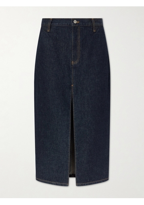 KHAITE - Anden Denim Midi Skirt - Blue - 24,25,26,27,28,29,30,31,32