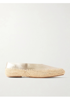 Gabriela Hearst - Strength Suede And Raffia Ballet Flats - Gold - IT35,IT36,IT36.5,IT37,IT37.5,IT38,IT38.5,IT39,IT39.5,IT40,IT40.5,IT41,IT41.5,IT42