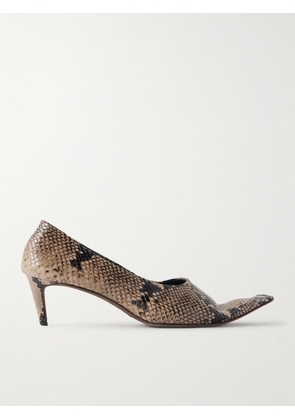 KHAITE - Marlene Snake-effect Leather Pumps - Animal Print - IT35,IT36,IT37,IT37.5,IT38,IT38.5,IT39,IT40,IT41,IT42