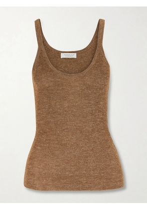 Gabriela Hearst - Cinxia Ribbed Cashmere, Silk And Hemp-blend Tank - Brown - x small,small,medium,large,x large