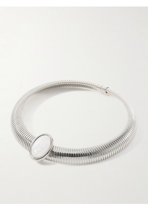 Julietta - Opyum Rhodium-plated Moonstone Necklace - Silver - One size
