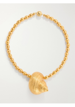 Julietta - Mykonos Gold-plated Beaded Necklace - One size