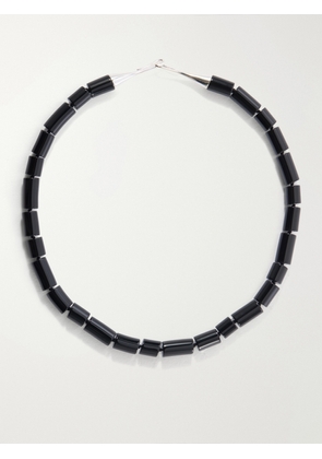 LIÉ STUDIO - The Sadie Sterling Silver Onyx Beaded Necklace - Black - One size
