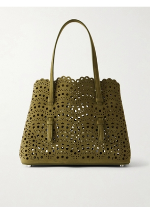 Alaïa - Mina Cut-out Suede Tote - Green - One size