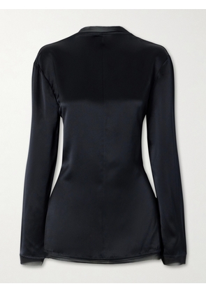 TOVE - Beau Open-back Tie-detailed Silk Blouse - Black - FR 34,FR 36,FR 38,FR 40,FR 42