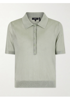 Theory - Piqué Polo T-shirt - Green - x small,small,medium,large