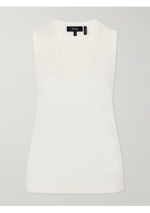 Theory - Ribbed Wool Tank - Neutrals - x small,small,medium,large