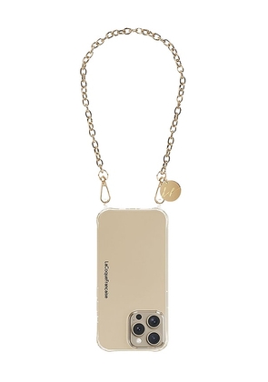 La Coque Francaise Aya Iphone Case Chain in Metallic Gold.