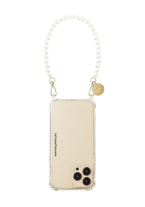 La Coque Francaise Agathe Iphone Case Chain in Ivory.