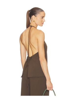 L'Academie Nicoly Top in Brown. Size XXS. Also in XS, S, M, L, XL.
