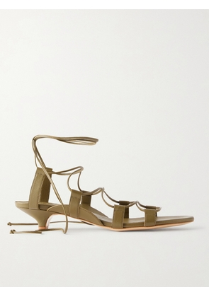 Jamie Haller - The Sparta Lace-up Leather Sandals - Green - IT36,IT37,IT38,IT39,IT40,IT41