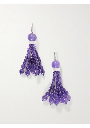 Le Sundial - Venice Opera Tasseled Sterling Silver Amerthyst Earrings - Purple - One size