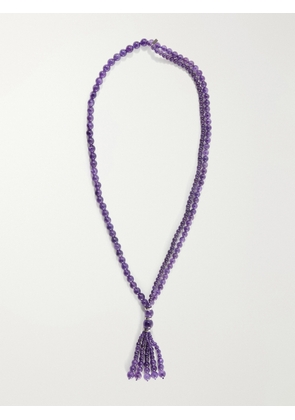 Le Sundial - Venice Opera Tasseled Sterling Silver Amerthyst Necklace - Purple - One size