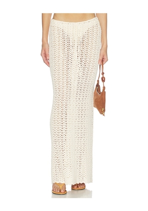 MORE TO COME Arna Crochet Maxi Skirt in Neutral. Size XS. Also in S, M, L.