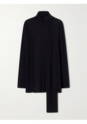 TOTEME - Scarf-detailed Woven Blouse - Black - EU 32,EU 34,EU 36,EU 38,EU 40,EU 42