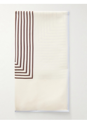 TOTEME - Monogram Silk Scarf - Neutrals - One size
