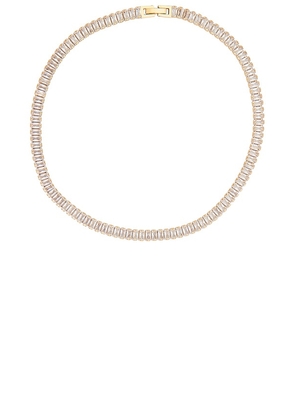 petit moments Tennis Necklace in Metallic Gold.