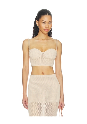 Lovers and Friends Emmalee Pointelle Bralette in Cream. Size XS. Also in S, M, L.