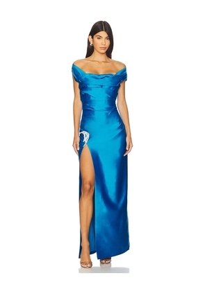 Rachel Gilbert Bailey Gown in Blue. Size 4. Also in 1.