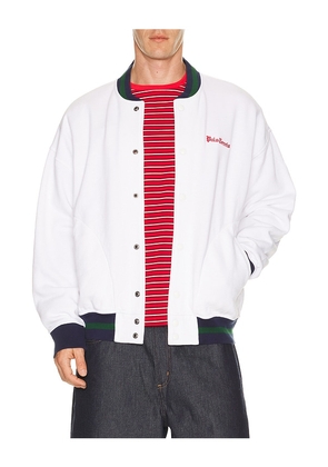 Polo Ralph Lauren Tennis Baseball Jacket in White. Size S. Also in M, L.