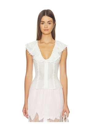 retrofete Myrth Top in White. Size XXS. Also in XS, S, M, L, XL.