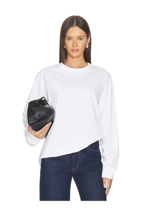 RENGGLI Long Sleeve Tee in White. Size XS. Also in S, M, L, XL/1X.