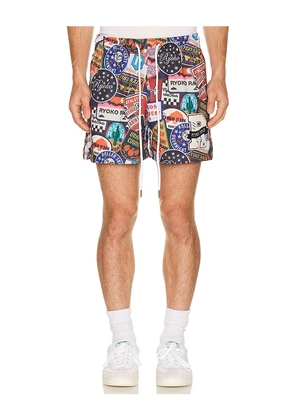 Ryoko Rain Patch Collection Shorts in Multi. Size S. Also in M, L, XL/1X.