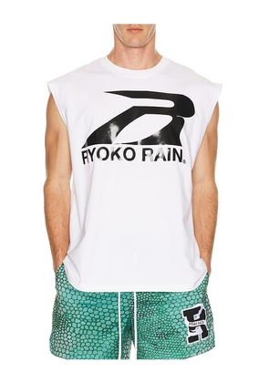 Ryoko Rain Sleeveless Tank in White. Size S. Also in M, L, XL/1X.