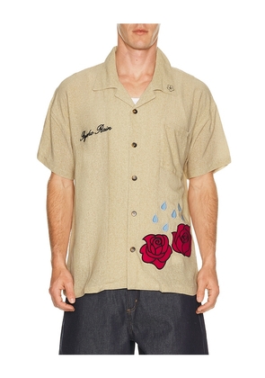 Ryoko Rain Dear Ryoko Linen Button Up Shirt in Brown. Size S. Also in M, L, XL/1X.