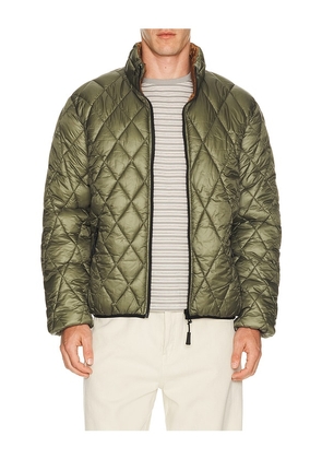 Pop Trading Company Quilted Reversible Jacket in Green. Size S. Also in M, L.