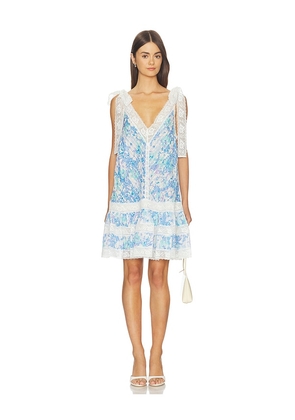 Zimmermann Solstice Lantern Mini Dress in Blue. Size 0/XS. Also in 1/S, 2/M, 3/L, 4/XL.