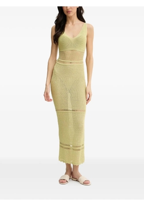 GUESS USA openwork knitted maxi dress - Green