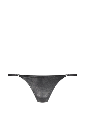 Maison Close metallic-effect bikini bottoms - Silver