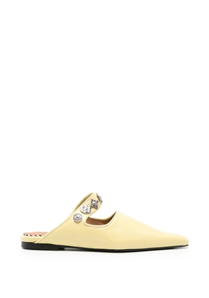 Toga Pulla stud-embellished pointed-toe mules - Yellow