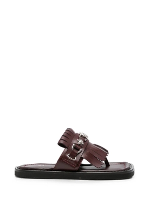 Toga Pulla fringe-detail buckled sandals - Red