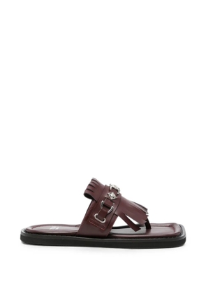 Toga Virilis fringed-detail square-toe sandals - Red