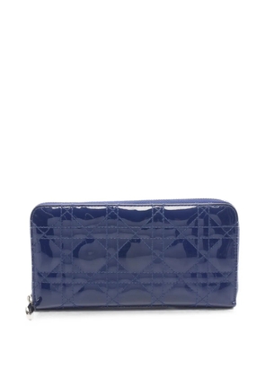 Christian Dior Pre-Owned 2000s Lady Dior Cannage wallet - Blue